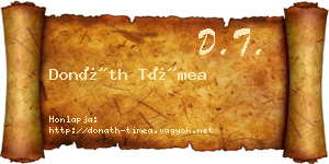 Donáth Tímea névjegykártya