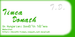 timea donath business card